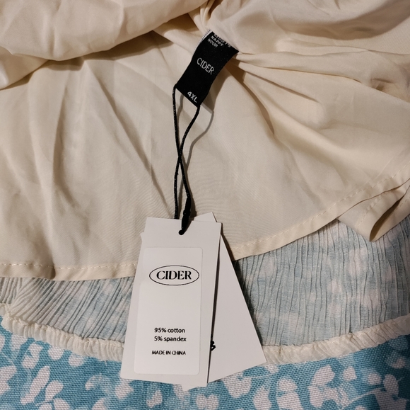 Cider Corset Flower Trimmed Gauze Dress Size 4XL - Picture 4 of 5